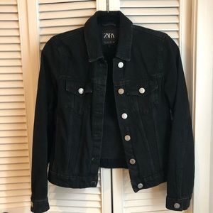 Zara black denim jacket